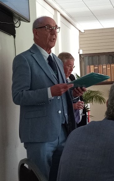 Philip Banham addresses members at the 50th anniversary lunch