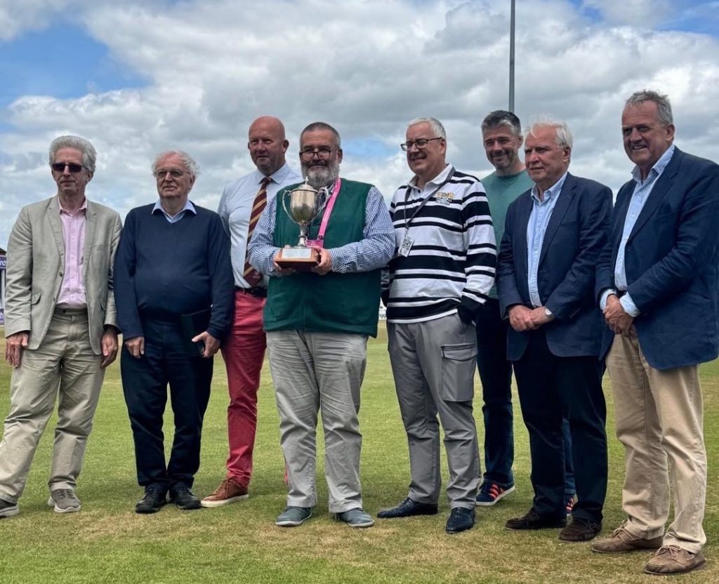 David Kendix (ACS president), Keith Walmsley (ACS committee), Gavin Warren (NCCC president), Andrew Radd (current holder of Brooke-Lambert Trophy), Martin Wilson (only previous winner from Northants), Graham McKechnie (Sports Editor, BBC Radio Northampton), Ian Peck (former NCCC player and vice-chair) and Peter Mills (former NCCC player)